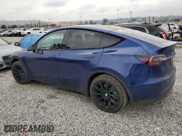 2021 Tesla Model Y Long Range with VIN 5YJYGDEEXMF213376, listed as a Copart auction lot 39659674 with 76,110 mi miles and Salvage Title. Bid and sale history available at DreamBid. Image 2.