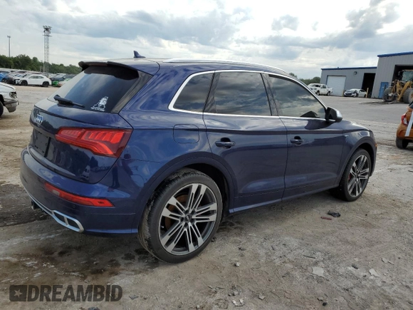 2018 Audi SQ5 Prestige with VIN WA1C4AFY9J2217762, listed as a Copart auction lot 60276294 with 96,861 mi miles and Salvage Title. Bid and sale history available at DreamBid. Image 3.