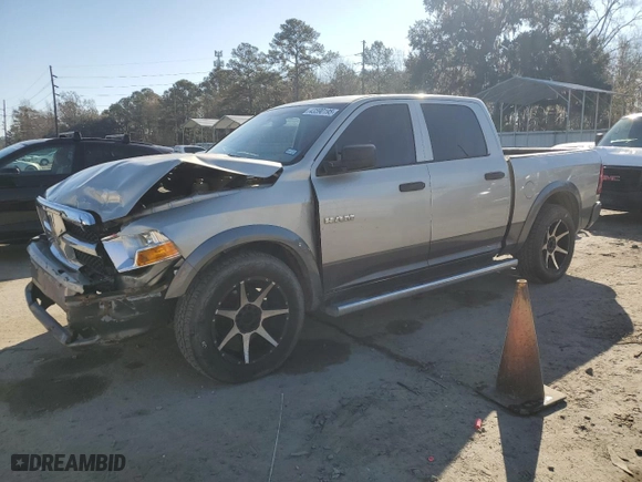 2009 Dodge Ram 1500 SLT with VIN 1D3HB13P99J527156, listed as a Copart auction lot 43590195 with 283,004 mi miles and Salvage Title. Bid and sale history available at carsss.com. Image 1.