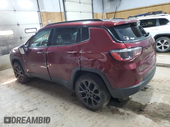 2021 Jeep Compass 80th Anniversary with VIN 3C4NJDEB2MT517099, listed as a Copart auction lot 59578605 with 67,595 mi miles and Non repairable. Bid and sale history available at DreamBid. Image 2.