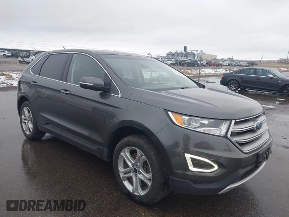 2017 Ford Edge Titanium with VIN 2FMPK4K9XHBB58184, listed as a IAAI auction lot 41945899 with 107,341 mi miles. Bid and sale history available at carsss.com. Image 1.
