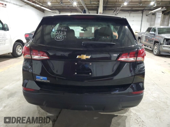 2024 Chevrolet Equinox LS with VIN 3GNAXHEG6RL146544, listed as a Copart auction lot 41584155 with 5,601 mi miles and Salvage Title. Bid and sale history available at DreamBid. Image 6.