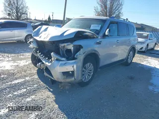 2017 Nissan Armada SV with VIN JN8AY2NC7H9505296, listed as a IAAI auction lot 41040388 with 1 mi miles. Bid and sale history available at carsss.com. Image 2.