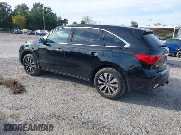 2014 Acura MDX Tech Pkg with VIN 5FRYD3H44EB020470, listed as a IAAI auction lot 40804069 with 112,995 mi miles. Bid and sale history available at carsss.com. Image 3.