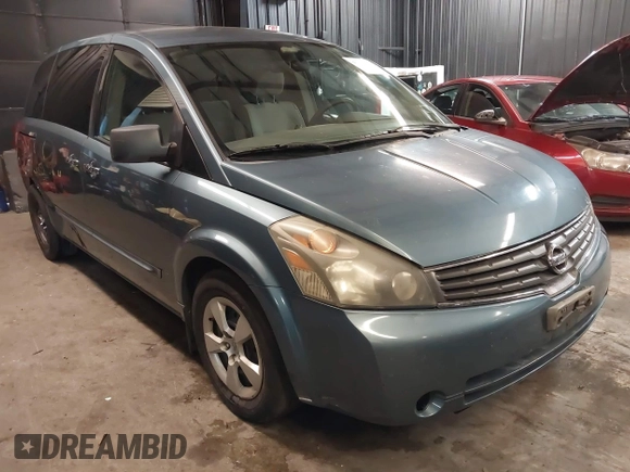 2008 Nissan Quest SL with VIN 5N1BV28U68N118044, listed as a IAAI auction lot 41311739 with 87,066 mi miles. Bid and sale history available at carsss.com. Image 1.