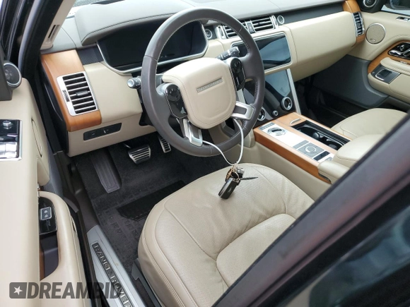 2021 Land Rover Range Rover with VIN SALGS5SE6MA440585, listed as a Copart auction lot 74560844 with Not provided miles and Non repairable. Bid and sale history available at DreamBid. Image 8.