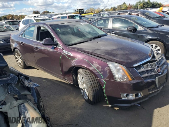 2008 Cadillac CTS AWD w/1SB with VIN 1G6DT57V780185329, listed as a Copart auction lot 75596724 with 122,387 mi miles and Salvage Title. Bid and sale history available at carsss.com. Image 4.