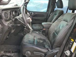 2021 Jeep Wrangler Unlimited Sahara High Altitude with VIN 1C4HJXEM0MW669053, listed as a Copart auction lot 77032134 with 41,133 mi miles and Salvage title. Bid and sale history available at DreamBid. Image 7.