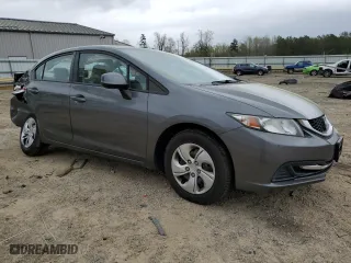 2013 Honda Civic Sdn LX with VIN 19XFB2F55DE243092, listed as a Copart auction lot 51649095 with 64,888 mi miles and Salvage Title. Bid and sale history available at carsss.com. Image 4.