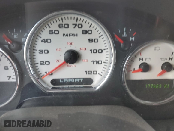 2004 Ford F-150 XLT with VIN 1FTPW14544KC06540, listed as a Copart auction lot 57387065 with 177,623 mi miles and Salvage title. Bid and sale history available at DreamBid. Image 9.