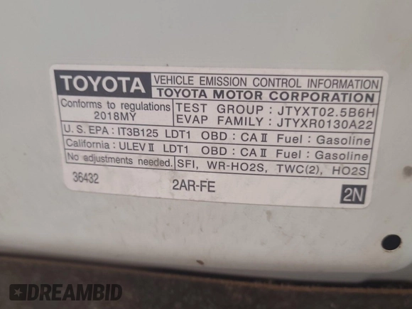 2018 Toyota RAV4 LE with VIN JTMBFREV0JJ183685, listed as a IAAI auction lot 42774230 with 81,554 mi miles and . Bid and sale history available at DreamBid. Image 50.