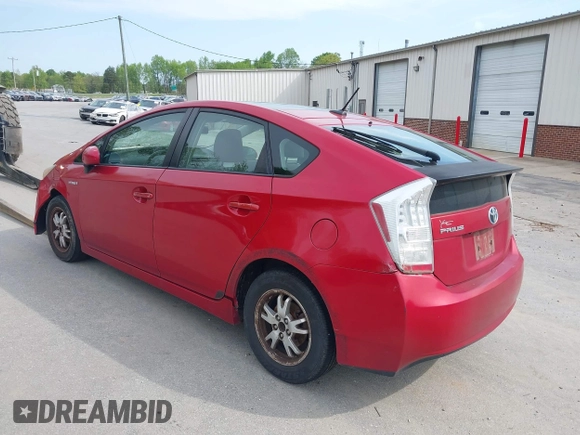 2010 Toyota Prius II with VIN JTDKN3DUXA0219610, listed as a IAAI auction lot 42015825 with 263,492 mi miles. Bid and sale history available at carsss.com. Image 3.