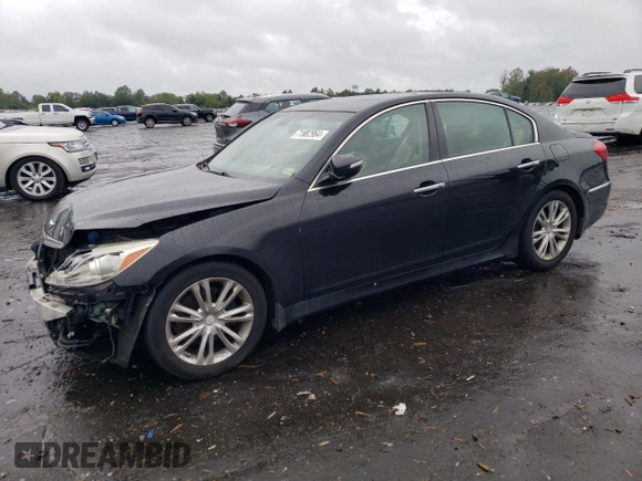 2013 Hyundai Genesis 3.8L with VIN KMHGC4DD6DU220845, listed as a Copart auction lot 71962964 with 106,762 mi miles and Salvage Title. Bid and sale history available at carsss.com. Image 1.