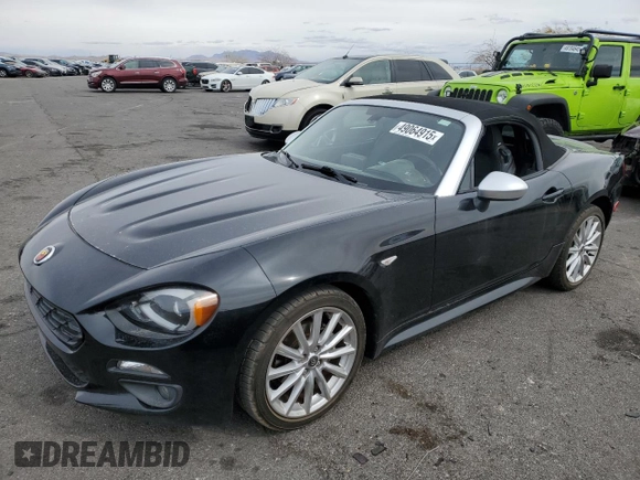 2017 FIAT 124 Spider Lusso with VIN JC1NFAEK1H0104865, listed as a Copart auction lot 49064915 with 46,155 mi miles and Salvage title. Bid and sale history available at DreamBid. Image 1.