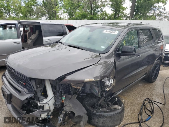 2020 Dodge Durango GT Plus with VIN 1C4RDJDG0LC186117, listed as a Copart auction lot 54266834 with 65,315 mi miles and Salvage title. Bid and sale history available at DreamBid. Image 1.