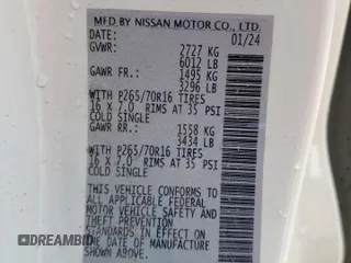 2024 Nissan Frontier S with VIN 1N6ED1CL4RN634494, listed as a Copart auction lot 56923345 with 22,469 mi miles and Salvage title. Bid and sale history available at DreamBid. Image 12.