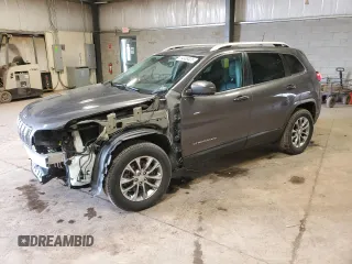 2019 Jeep Cherokee Latitude Plus with VIN 1C4PJMLB6KD460985, listed as a Copart auction lot 54386405 with 79,760 mi miles and Salvage Title. Bid and sale history available at DreamBid. Image 1.