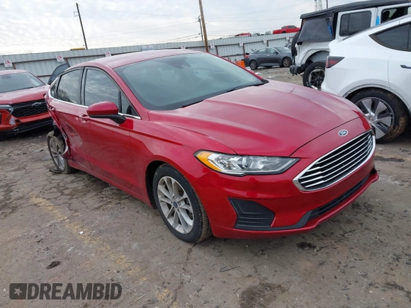 2020 Ford Fusion SE with VIN 3FA6P0HD5LR252186, listed as a IAAI auction lot 41394708 with 99,092 mi miles. Bid and sale history available at carsss.com. Image 1.