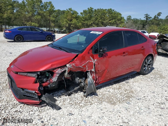 2021 Toyota Corolla SE with VIN JTDS4MCE4MJ066319, listed as a Copart auction lot 49082795 with 92,883 mi miles and Salvage Title. Bid and sale history available at carsss.com. Image 1.