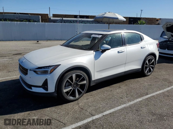 2022 Polestar 2 with VIN LPSED3KA9NL079555, listed as a Copart auction lot 67022294 with 36,781 mi miles and Salvage Title. Bid and sale history available at DreamBid. Image 1.
