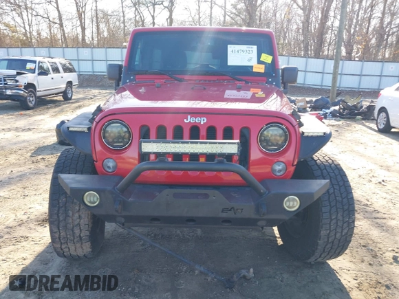 2014 Jeep Wrangler Unlimited Sport with VIN 1C4BJWDG2EL126480, listed as a IAAI auction lot 41479323 with 93,192 mi miles. Bid and sale history available at carsss.com. Image 12.