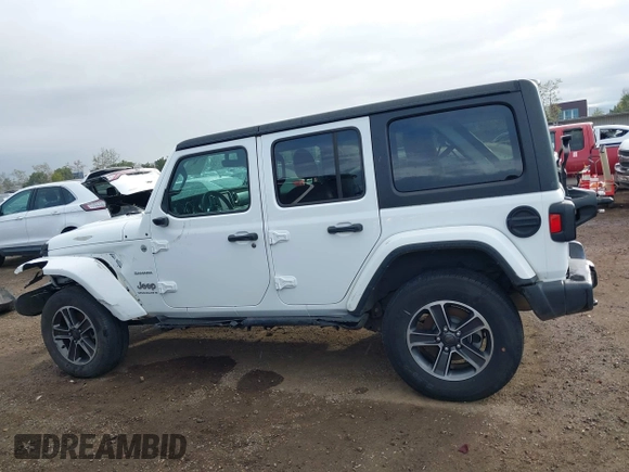 2023 Jeep Wrangler Sahara with VIN 1C4HJXEN7PW701607, listed as a IAAI auction lot 41774580 with 13,376 mi miles. Bid and sale history available at carsss.com. Image 14.