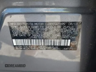 2014 Lexus IS 350 with VIN JTHBE1D21E5005034, listed as a IAAI auction lot 41674483 with 110,456 mi miles. Bid and sale history available at carsss.com. Image 9.