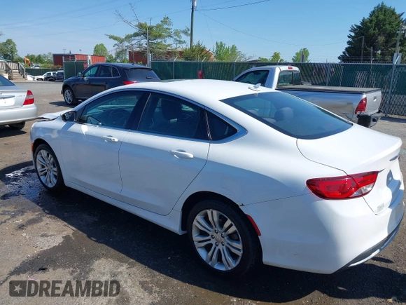 2015 Chrysler 200 Limited with VIN 1C3CCCAB2FN662376, listed as a IAAI auction lot 42134913 with 85,204 mi miles and . Bid and sale history available at DreamBid. Image 3.