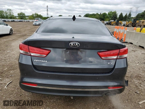 2017 Kia Optima EX with VIN 5XXGU4L35HG142838, listed as a Copart auction lot 57722595 with 132,729 mi miles and Salvage title. Bid and sale history available at DreamBid. Image 6.