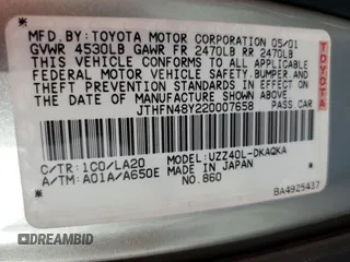 2002 Lexus SC with VIN JTHFN48Y220007658, listed as a Copart auction lot 59899164 with 144,541 mi miles and Salvage Title. Bid and sale history available at carsss.com. Image 13.
