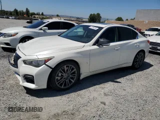 2017 Infiniti Q50 Premium z VIN JN1EV7AP7HM733178, wystawiony jako Copart lot #57134235 z przebiegiem 158 989 mil mil oraz Szkoda całkowita • Salvage title. Historia ofert i sprzedaży dostępna na DreamBid. Obrazek 1.