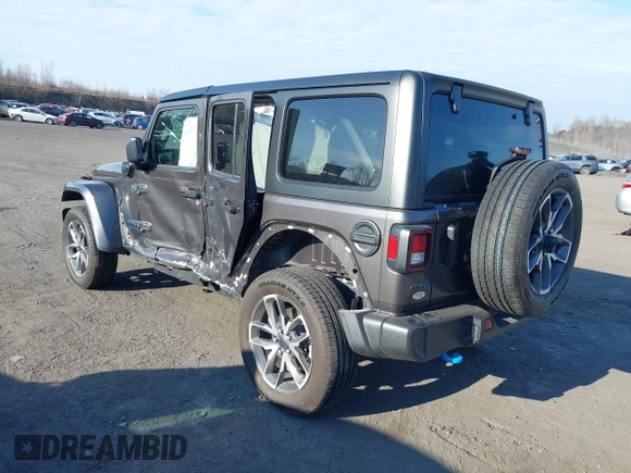 2024 Jeep Wrangler Willys z VIN 1C4RJXN60RW293872, wystawiony jako IAAI lot #41908133 z przebiegiem 850 mil mil oraz . Historia ofert i sprzedaży dostępna na DreamBid. Obrazek 3.