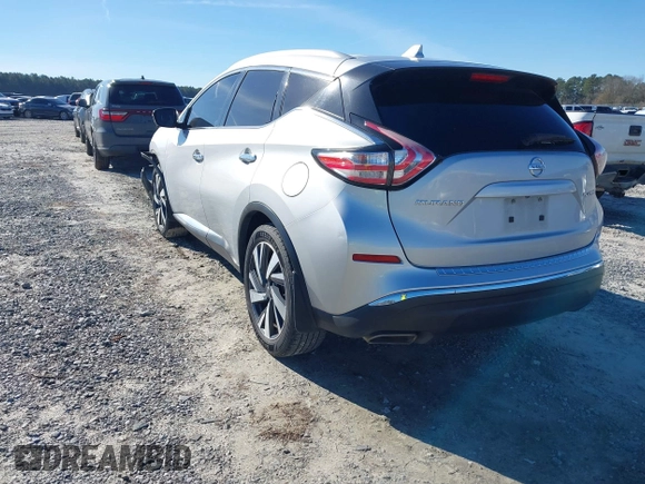 2017 Nissan Murano Platinum z VIN 5N1AZ2MG8HN113914, wystawiony jako IAAI lot #41212511 z przebiegiem 127 925 mil mil oraz . Historia ofert i sprzedaży dostępna na DreamBid. Obrazek 3.