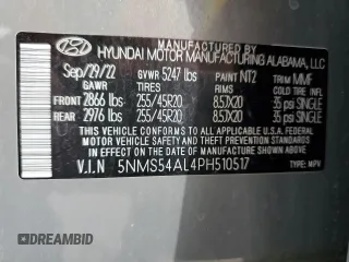 2023 Hyundai Santa Fe Calligraphy with VIN 5NMS54AL4PH510517, listed as a Copart auction lot 49600955 with 52,951 mi miles and Clean title. Bid and sale history available at DreamBid. Image 15.