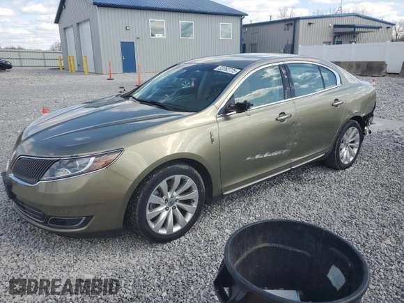 2013 Lincoln MKS with VIN 1LNHL9DKXDG617490, listed as a Copart auction lot 52282775 with 106,663 mi miles and Salvage Title. Bid and sale history available at carsss.com. Image 1.