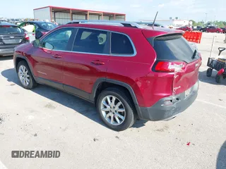 2016 Jeep Cherokee Limited with VIN 1C4PJMDS9GW188443, listed as a IAAI auction lot 42224592 with 173,581 mi miles and . Bid and sale history available at DreamBid. Image 3.