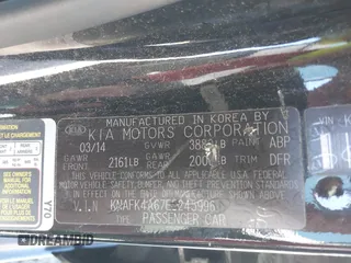 2014 Kia Forte LX with VIN KNAFK4A67E5245996, listed as a IAAI auction lot 41817051 with 133,377 mi miles. Bid and sale history available at carsss.com. Image 9.