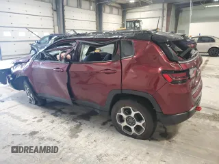2022 Jeep Compass Trailhawk with VIN 3C4NJDDB7NT115064, listed as a Copart auction lot 58568375 with 13,267 mi miles and Salvage title. Bid and sale history available at DreamBid. Image 2.