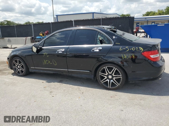 2014 Mercedes-Benz C 250 Sport with VIN WDDGF4HB5EG240448, listed as a Copart auction lot 61107925 with 105,651 mi miles and Clean title. Bid and sale history available at DreamBid. Image 2.