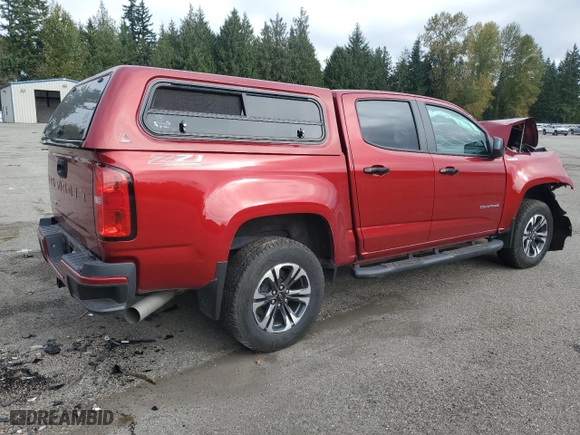 2021 Chevrolet Colorado 4WD Z71 with VIN 1GCPTDE19M1249069, listed as a Copart auction lot 72277473 with 34,271 mi miles and Salvage Title. Bid and sale history available at carsss.com. Image 3.