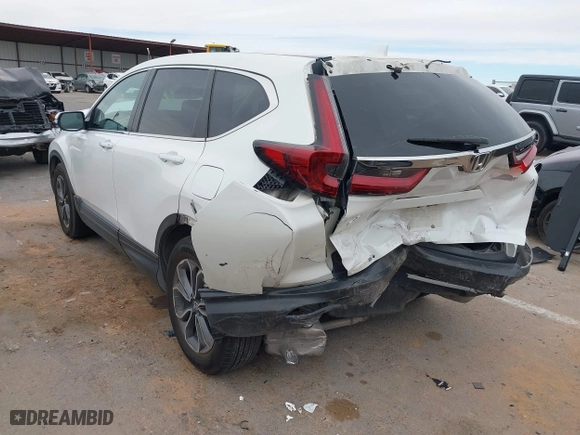 2020 Honda CR-V EX with VIN 5J6RW1H5XLA014301, listed as a IAAI auction lot 41446764 with 58,570 mi miles. Bid and sale history available at carsss.com. Image 3.