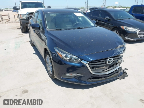 2017 Mazda 3 Sport with VIN 3MZBN1K77HM146234, listed as a IAAI auction lot 42035288 with 47,668 mi miles and . Bid and sale history available at DreamBid. Image 1.