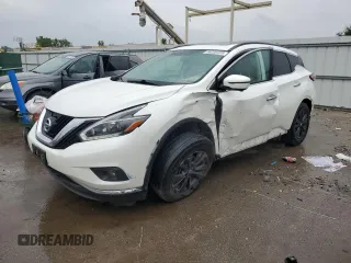 2018 Nissan Murano SV with VIN 5N1AZ2MH3JN111681, listed as a Copart auction lot 56239725 with 95,652 mi miles and Salvage title. Bid and sale history available at DreamBid. Image 1.