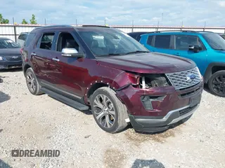 2018 Ford Explorer Platinum with VIN 1FM5K8HT7JGA52887, listed as a IAAI auction lot 40377025 with 92,577 mi miles. Bid and sale history available at carsss.com. Image 1.