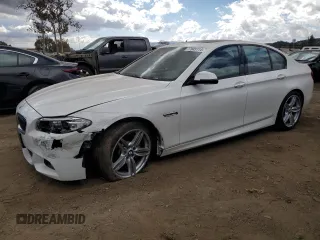 2015 BMW 5 Series 535d xDrive with VIN WBAFV3C55FD687110, listed as a Copart auction lot 77845114 with 100,135 mi miles and Salvage title. Bid and sale history available at DreamBid. Image 1.