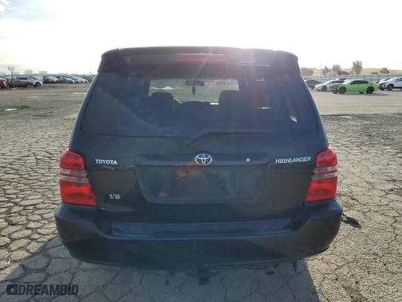 2002 Toyota Highlander with VIN JTEGF21A420046977, listed as a Copart auction lot 50192095 with 250,300 mi miles and Clean Title. Bid and sale history available at carsss.com. Image 6.