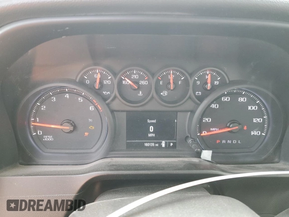 2019 Chevrolet Silverado 1500 Work Truck with VIN 3GCNWAEF1KG261966, listed as a Copart auction lot 50313505 with 160,135 mi miles and Salvage Title. Bid and sale history available at DreamBid. Image 9.