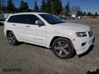2014 Jeep Grand Cherokee Overland with VIN 1C4RJFCM6EC555482, listed as a Copart auction lot 47474075 with 158,015 mi miles and Salvage Title. Bid and sale history available at carsss.com. Image 4.