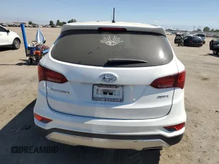 2018 Hyundai Santa Fe 2.4L with VIN 5XYZT3LB3JG511890, listed as a Copart auction lot 65801515 with 127,484 mi miles and Clean title. Bid and sale history available at DreamBid. Image 6.