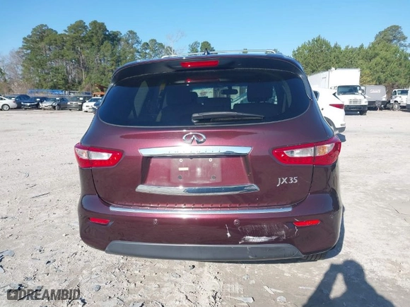 2013 Infiniti JX35 with VIN 5N1AL0MN6DC331974, listed as a IAAI auction lot 41773105 with 188,445 mi miles. Bid and sale history available at carsss.com. Image 16.